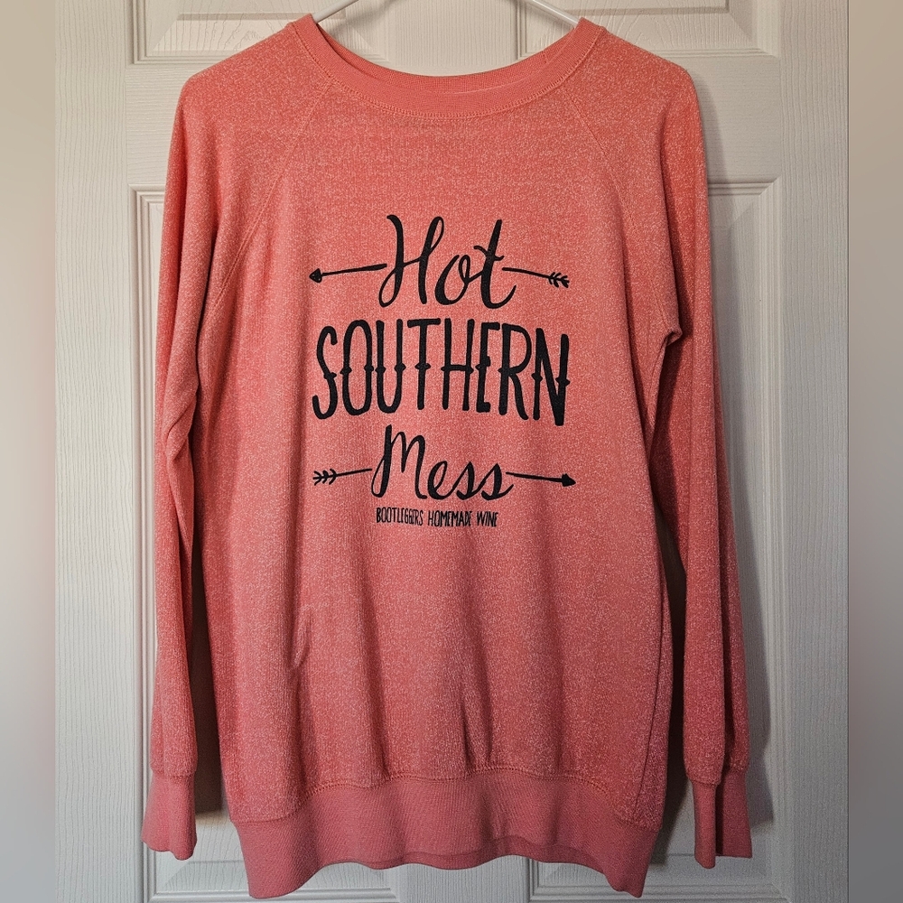 Women's Orange Lightweight Sweatshirt